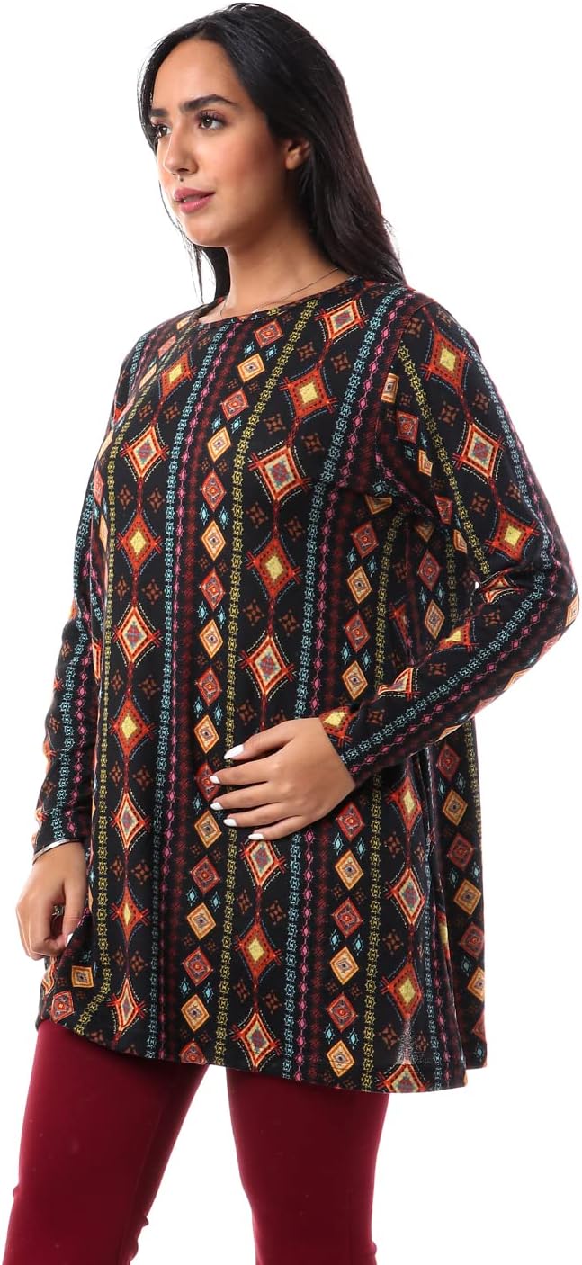 JAMILA Women printed long sleeves blouse SHIRT – Safqqa Egypt