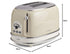 Ariete Vintage 2 Slice Toaster 155, Toaster with 6 Toasting Levels, Automatic Ejection, Defrost Function, Removable Crumb Tray, Stainless Steel Body, 810W, Beige - Safqqa Egypt