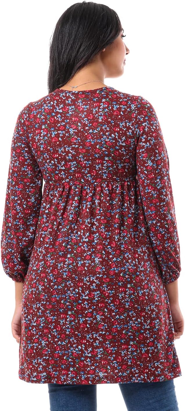 JAMILA Women printed long sleeves blouse SHIRT