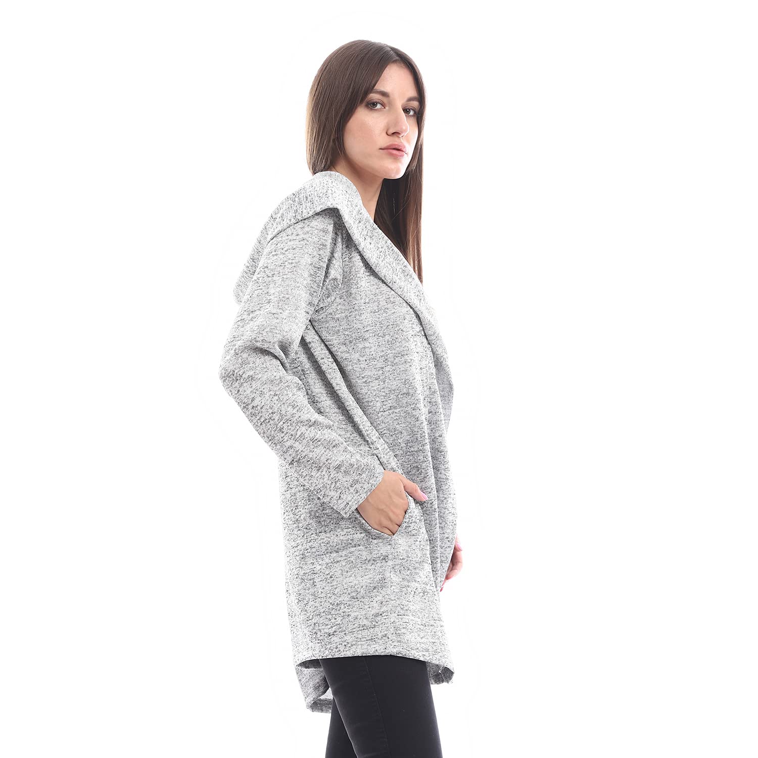 JAMILA Women Oversized Jacquard Long Sleeve Cardigan Sweater – Cozy and Stylish Knitwear