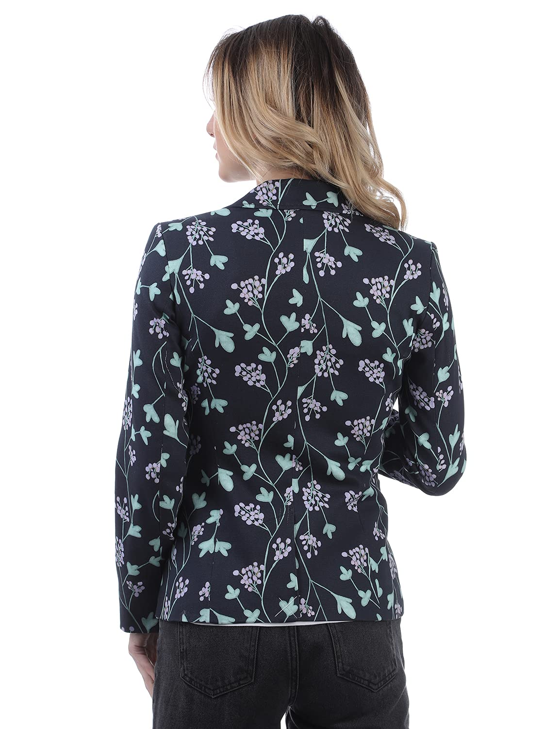 Chica Floral One-Button Fitted Blazer for Women - Safqqa Egypt