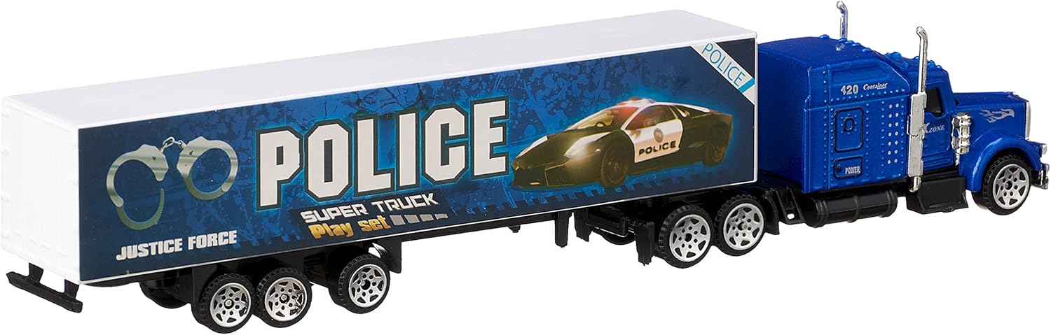 Model Police Truck - Blue