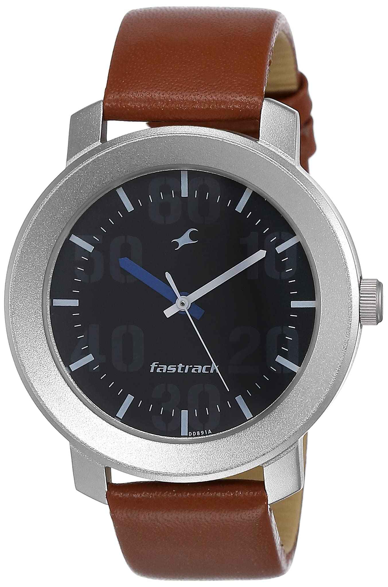 Fastrack Wrist Watches For Men Quartz Brown Leather Strap Watch NL3121SL01