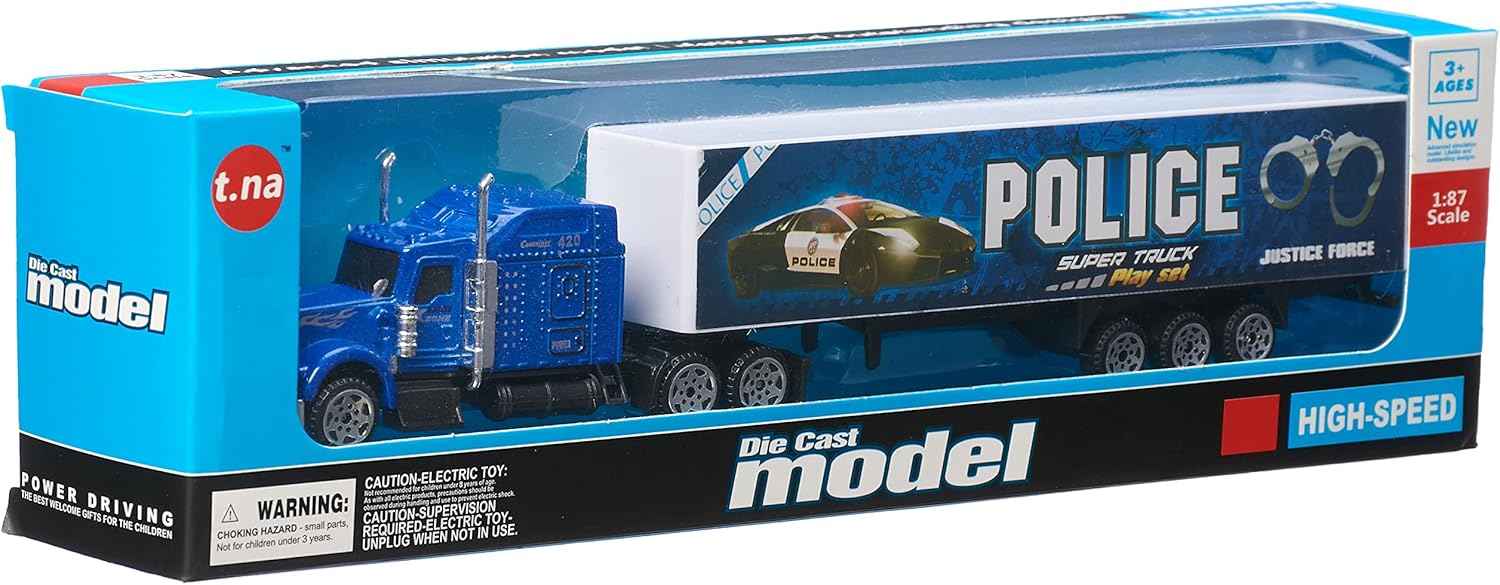 Model Police Truck - Blue