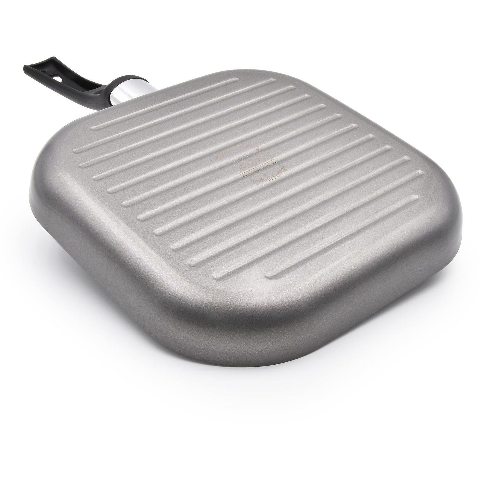 Celar Aluminum Soft Touch Fitting Square Grill Pan, 26 cm Size, Grey, Made In Portugal
