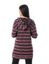 Jamila Women’s Striped Drawstring Hoodie with Kangaroo Pockets