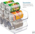 iDesign Linus Plastic Can Organizer with Lid – Clear Medium Fridge & Pantry Storage