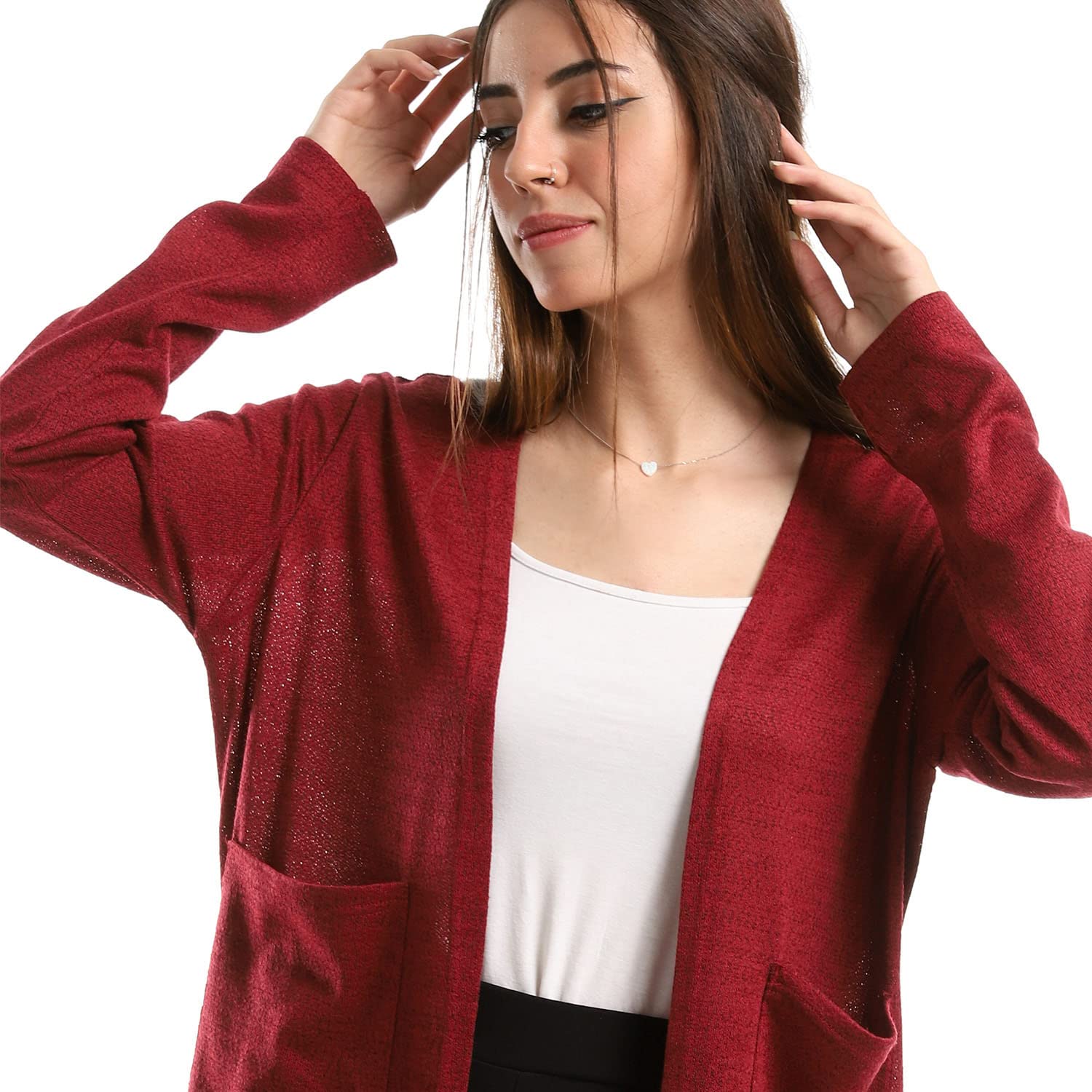 Jamila Women Side Pockets Short Cardigan SWEATER