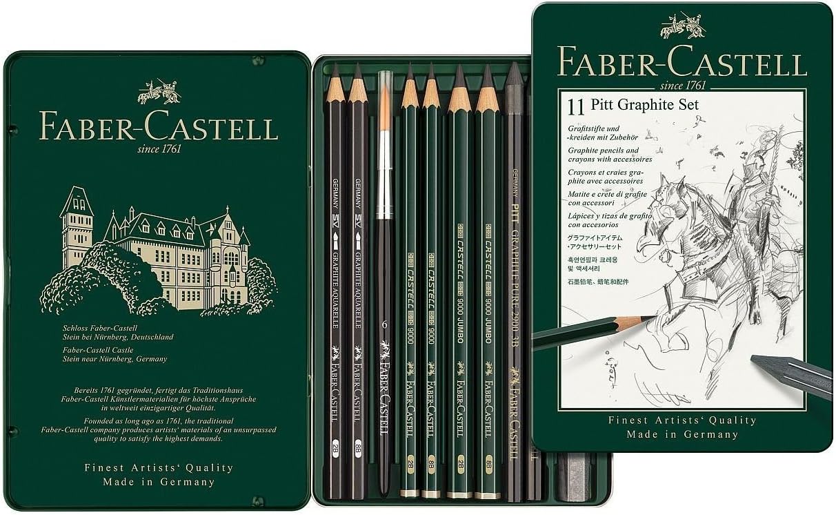 FABER-CASTELL PITT GRAPHITE TIN 11/SET