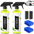 NALACAL Glass Cleaner Spray for Car, Car Glass Oil Film Stain Removal Cleaner, Glass Cleaner for Car Window, No-Streaks, Added Clarity, Tint Safe, Cleaner for Auto and Home, 2PCS - Safqqa