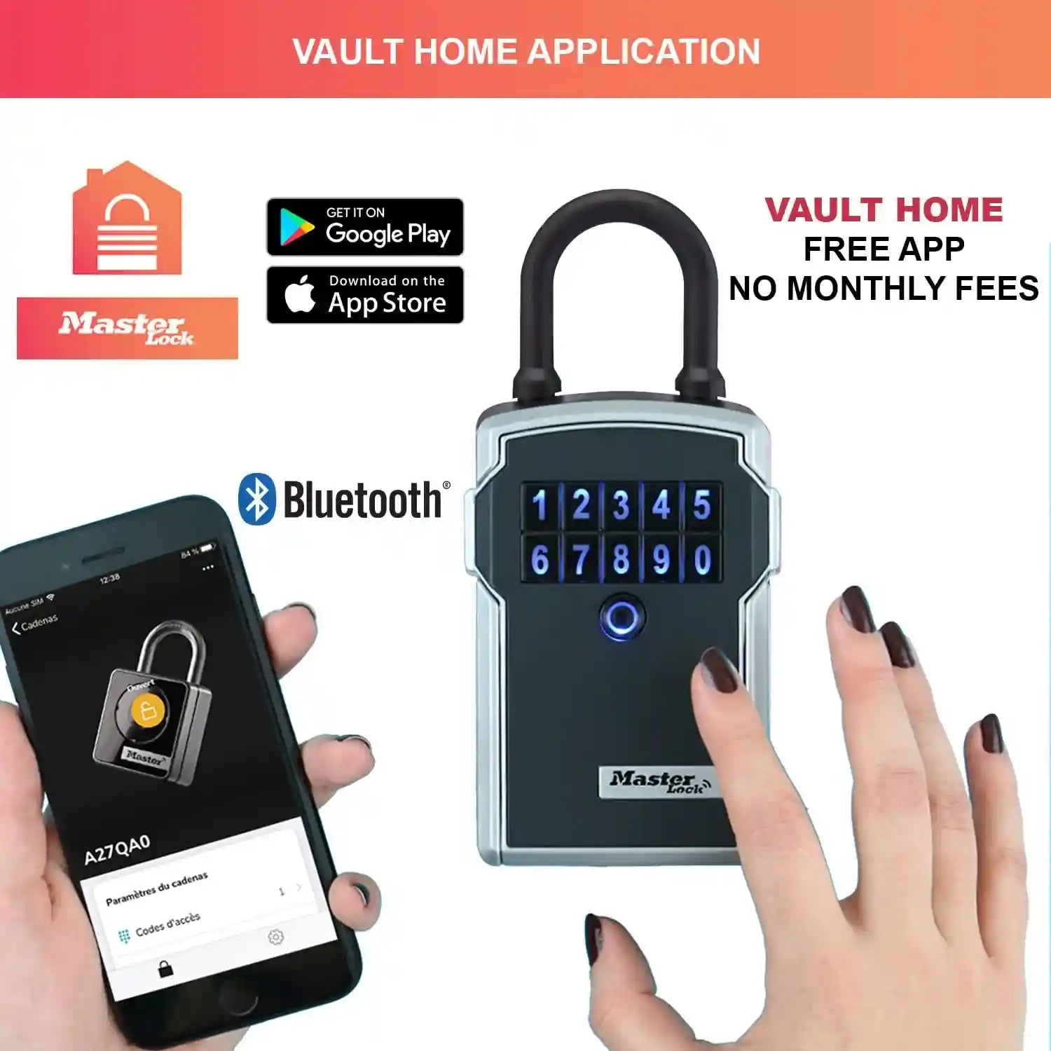 Master Lock Connected Key Safe [Bluetooth or Combination Access] [Shackle] [Outdoor] - 5440EURD - Select Access Smart Key Lock Box – Safqqa Egypt