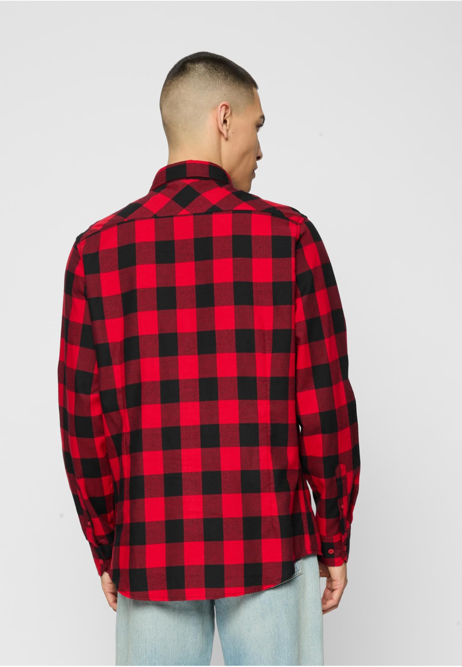 Urban Classics Shirts For Mens Black/red