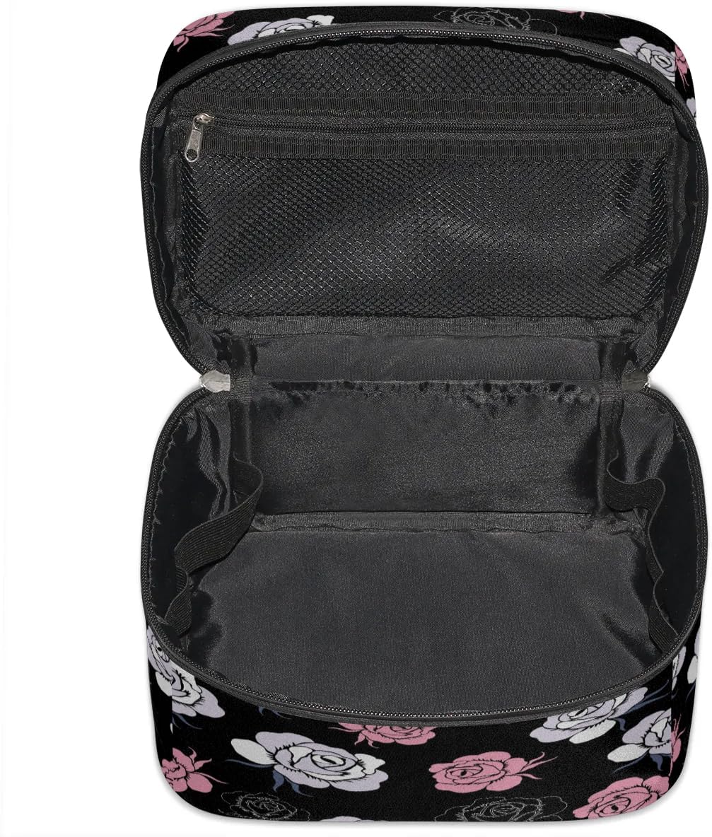 Large Travel Makeup Bag for Women – Portable Cosmetic and Toiletry Organizer