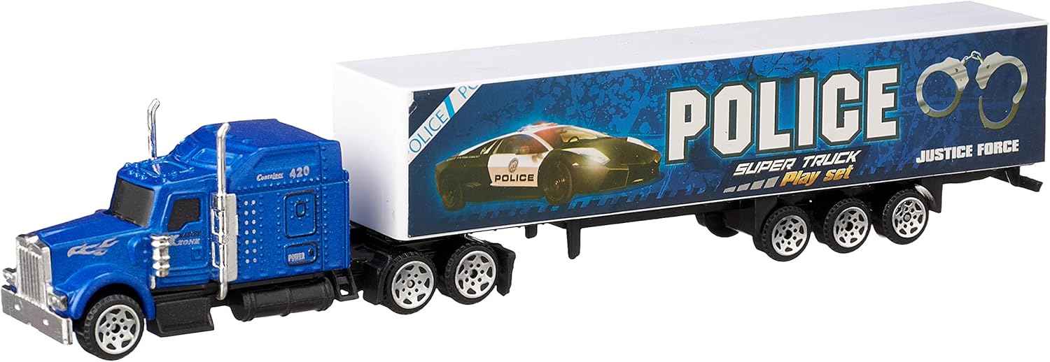 Model Police Truck - Blue