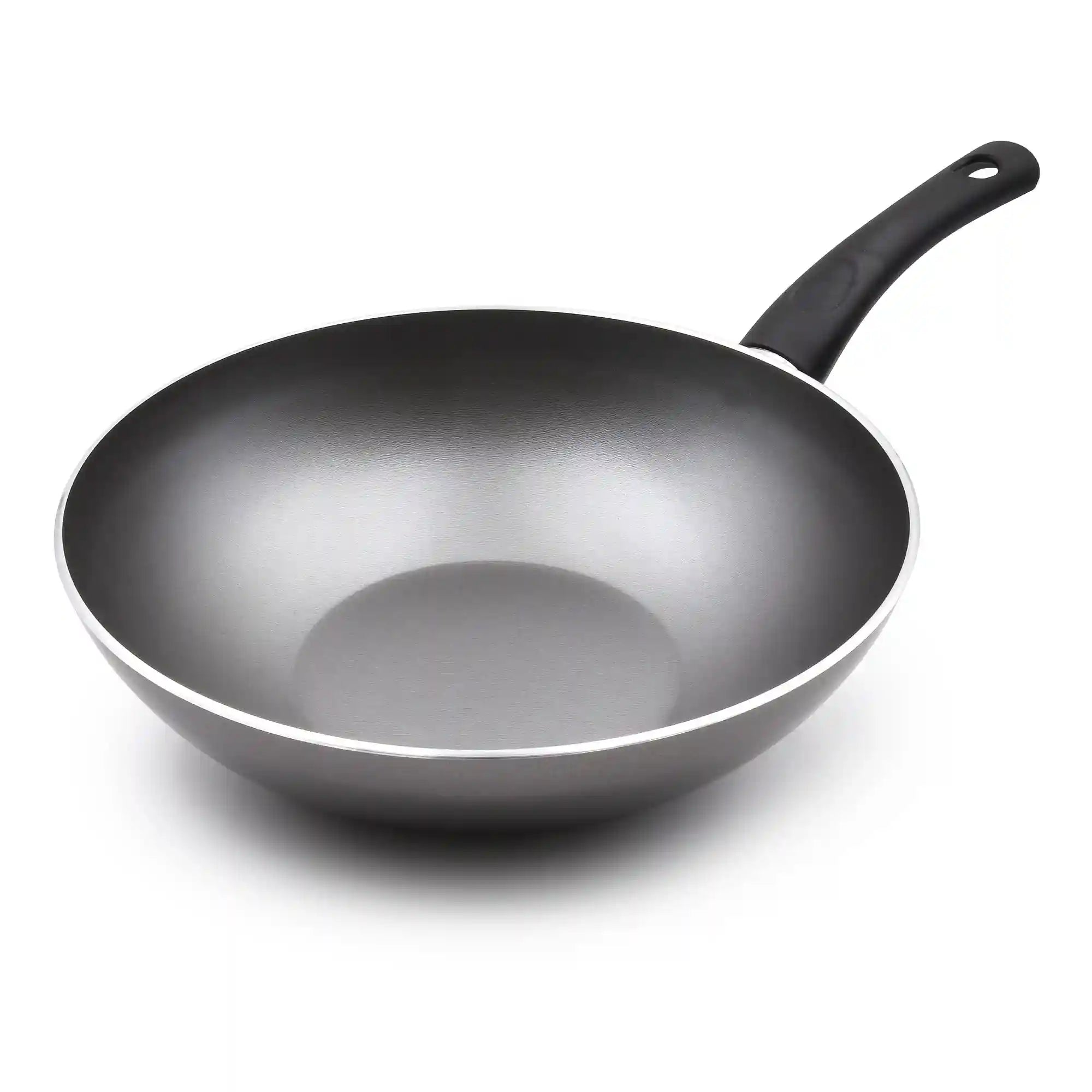 Celar Aluminum Soft Wok, 24 cm Diameter, Grey, Made In Portugal