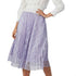Splash Pleated Lace Midi A-Line Skirt for Women