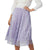 Splash Pleated Lace Midi A-Line Skirt for Women