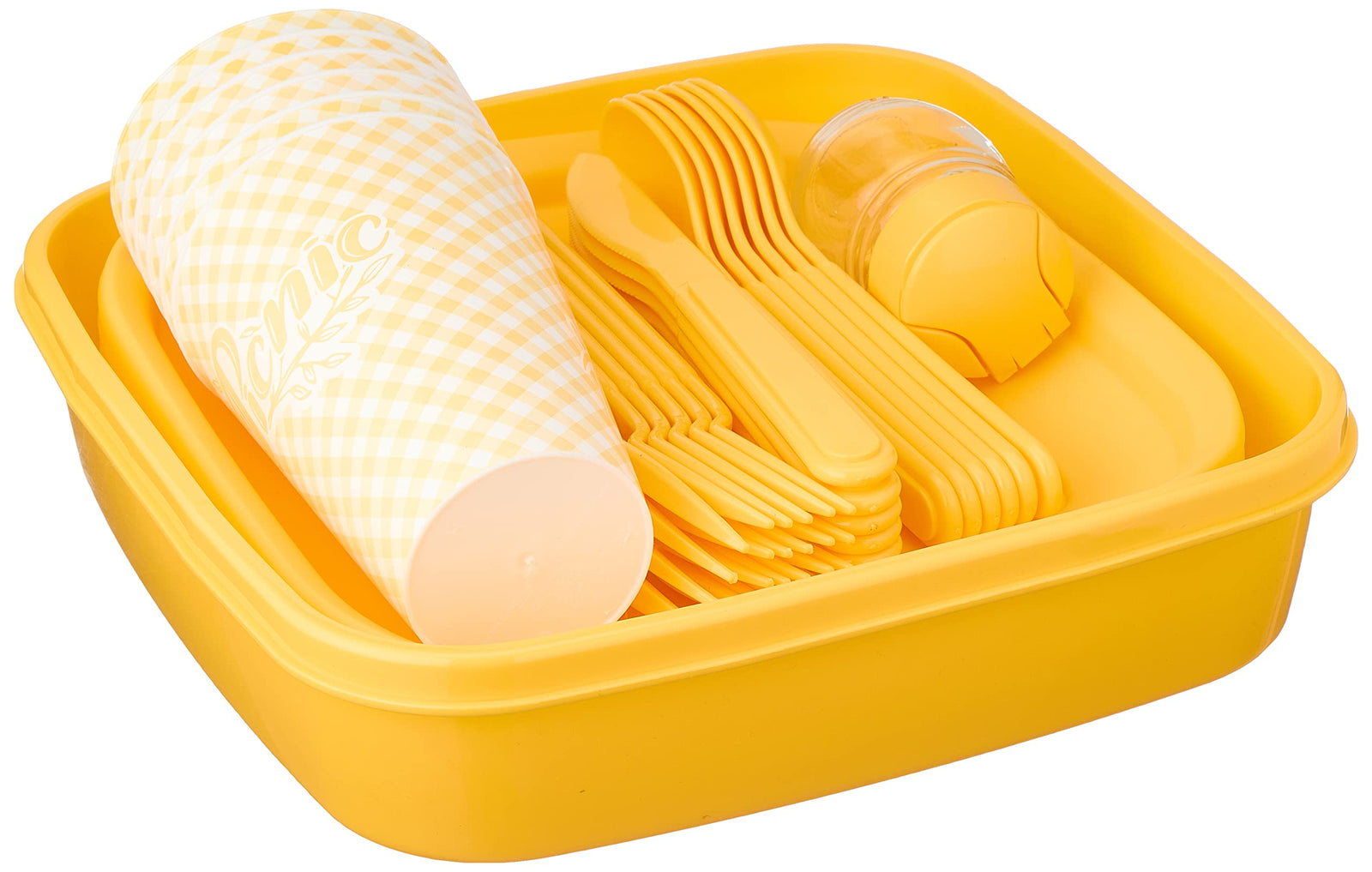 32-Piece Plastic Picnic Set with Storage Box