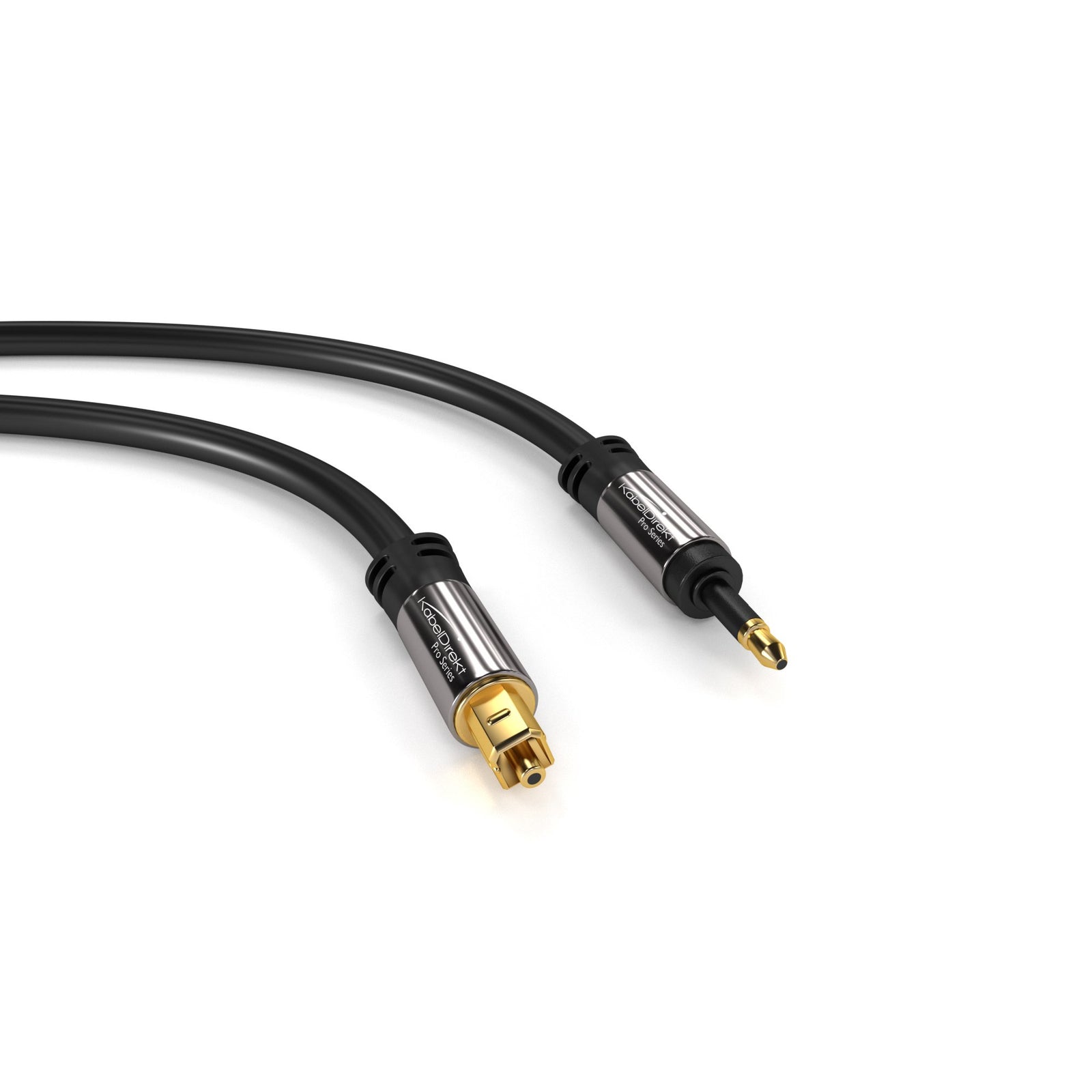 KabelDirekt 389 10m Mini-TOSLINK cable (digital audio cable, optical, TOSLINK to Mini-TOSLINK, fiber optic, transmits digital signals TVs/amplifiers/Hi-Fi systems) black