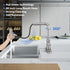 Deseegoal Head Switch Kitchen Faucets with Pull Down Sprayer, Three Function Sprayer Single Handle Sink Faucet 1 or 3 Hole Installation, 360°Rotatable Kitchen Sink Faucet