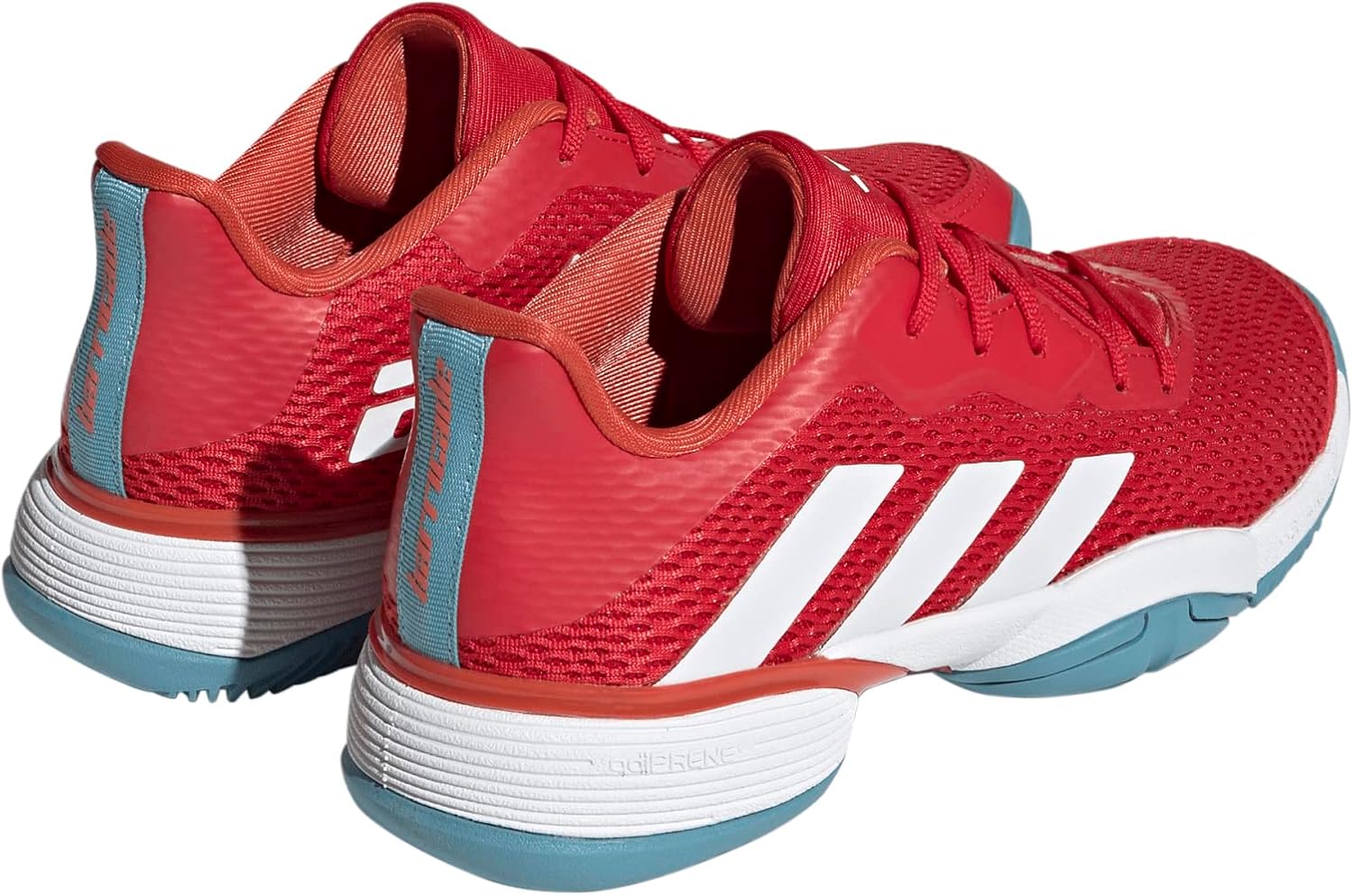 حذاء تنس adidas Barricade K للأطفال للجنسين - BETSCA/FTWWHT/PRERED، مقاس 36 2/3 