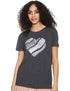 Matalan T-shirt for Women Sequin Heart Shape Short Sleeves Round Neck  classic, comfortable, and flattering.&nbsp;