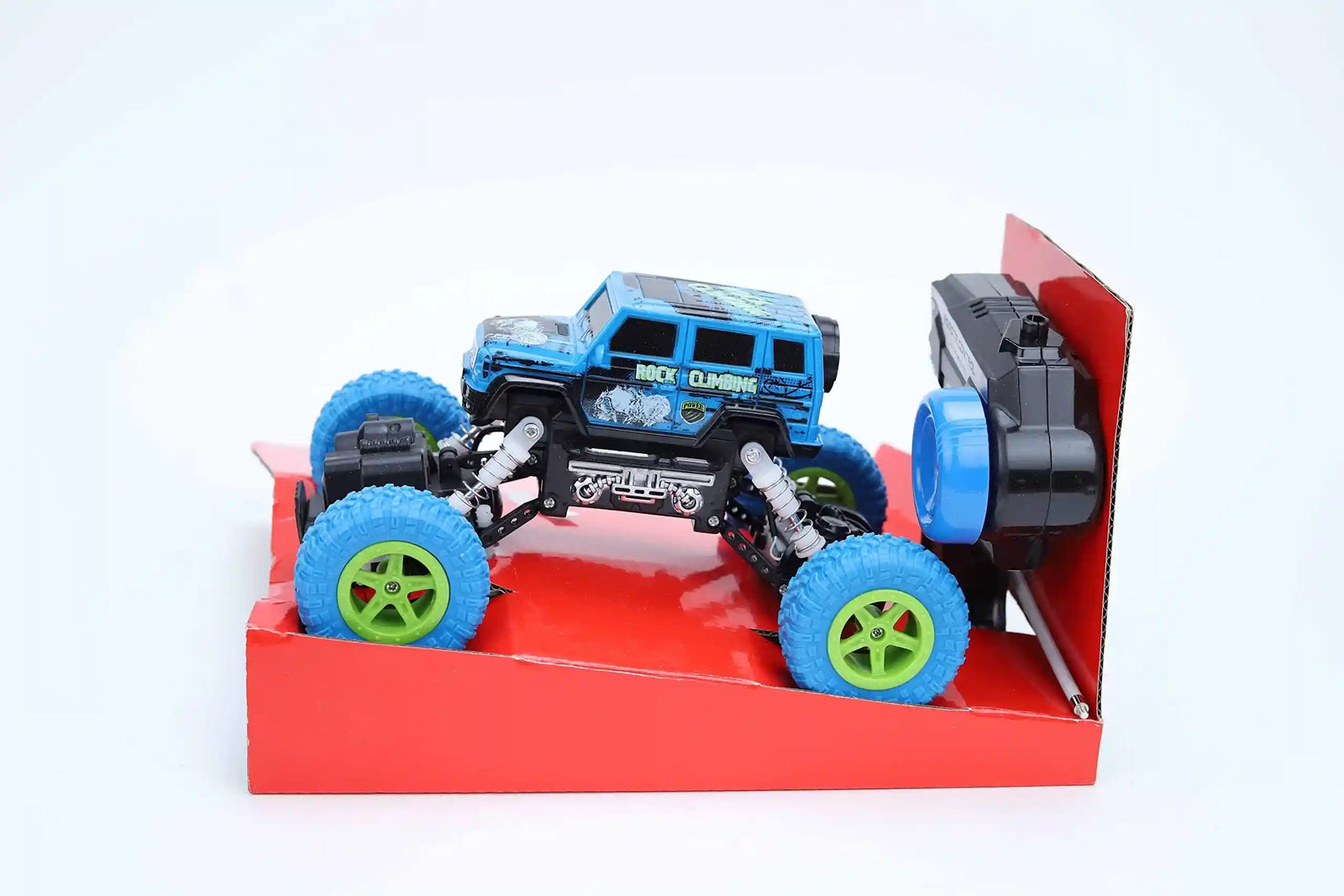 Climbing king car - rock climbing car - 27mhz high speed , with remote control - included charger , light blue - Safqqa Egypt