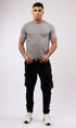 Ravin Heather Medium Grey Short Sleeves Slip On T-Shirt For MEN,Slip-on design for easy wearing.