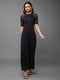 Miss Olive Women's Wine V-Neck Sleeveless Solid Wrap Regular Jumpsuit