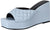 Pixi Women's Faux Leather Square-Toe Basket-Weave Wedge Sandals