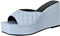 Pixi Women's Faux Leather Square-Toe Basket-Weave Wedge Sandals