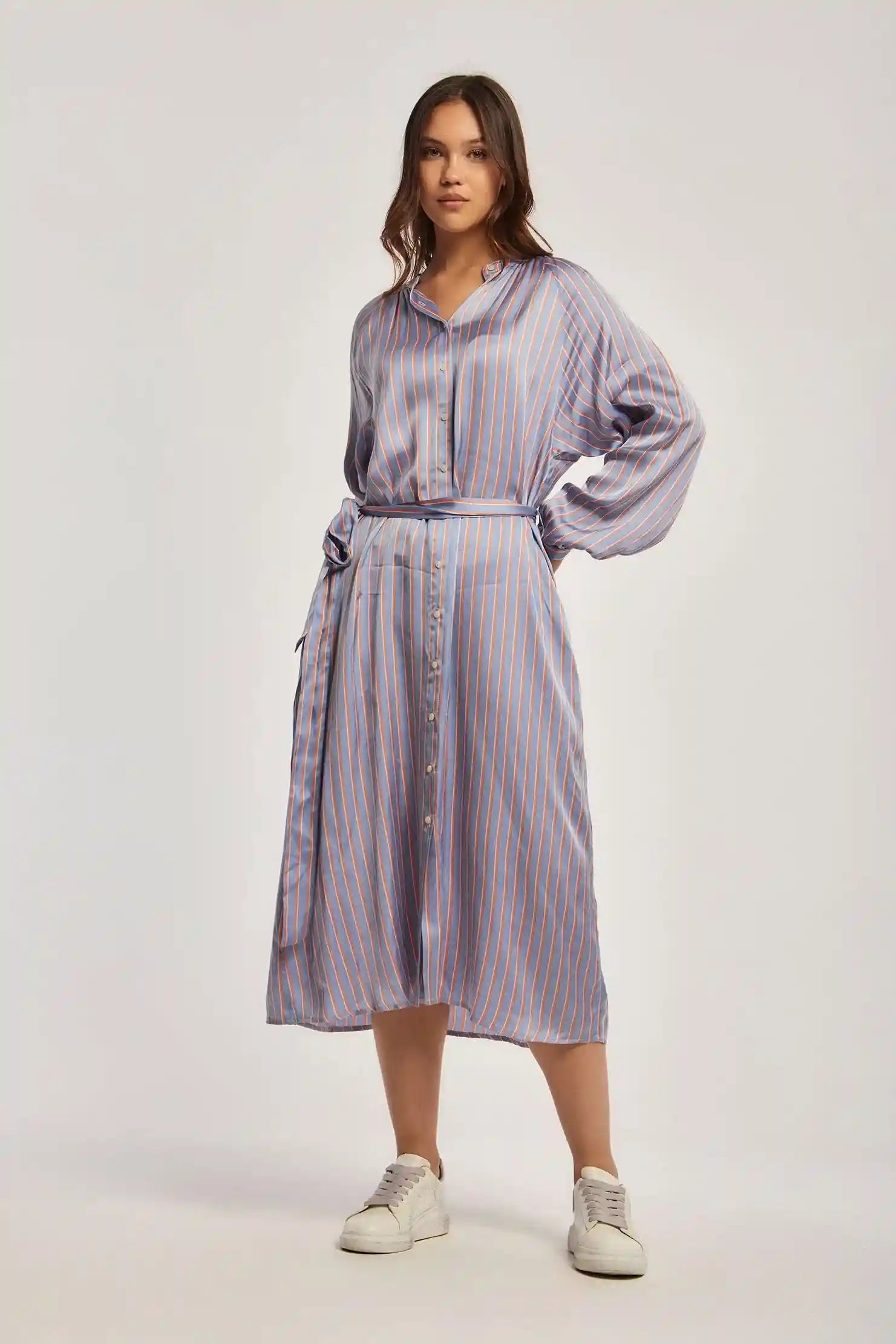 DALYDRESS womens Striped Shirt Dress 240-102-910-57 Dress - Safqqa Egypt