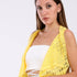 Jamila Women fringed net cardigan Sweater
