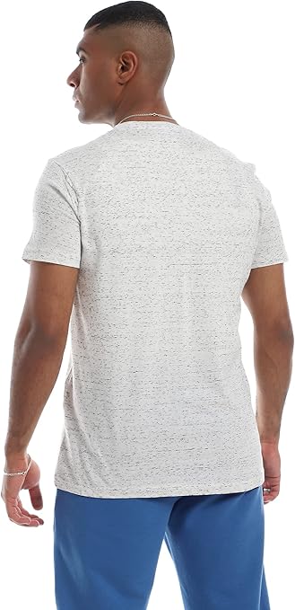 Ravin Men's Ribbed Crew Neck Solid Basic Cotton T-Shirt