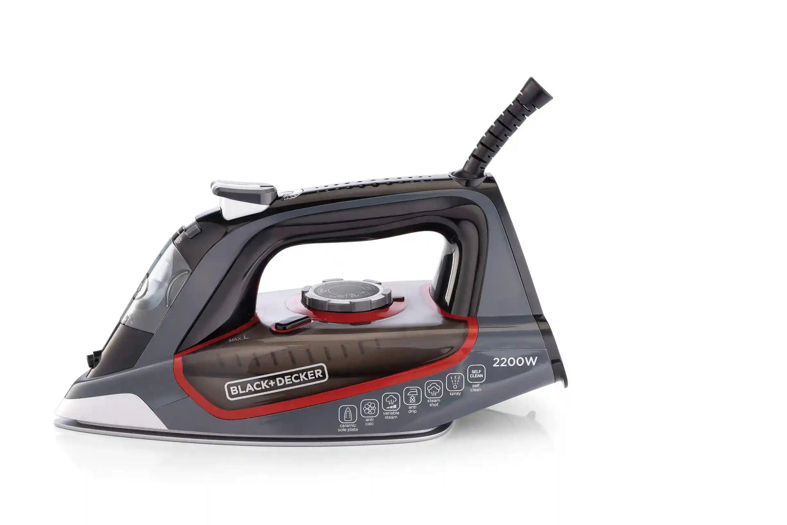 Black & Decker Steam Iron With Ceramic Soleplate, X2050-b5-Have Scratches and Damage Box - Safqqa Egypt