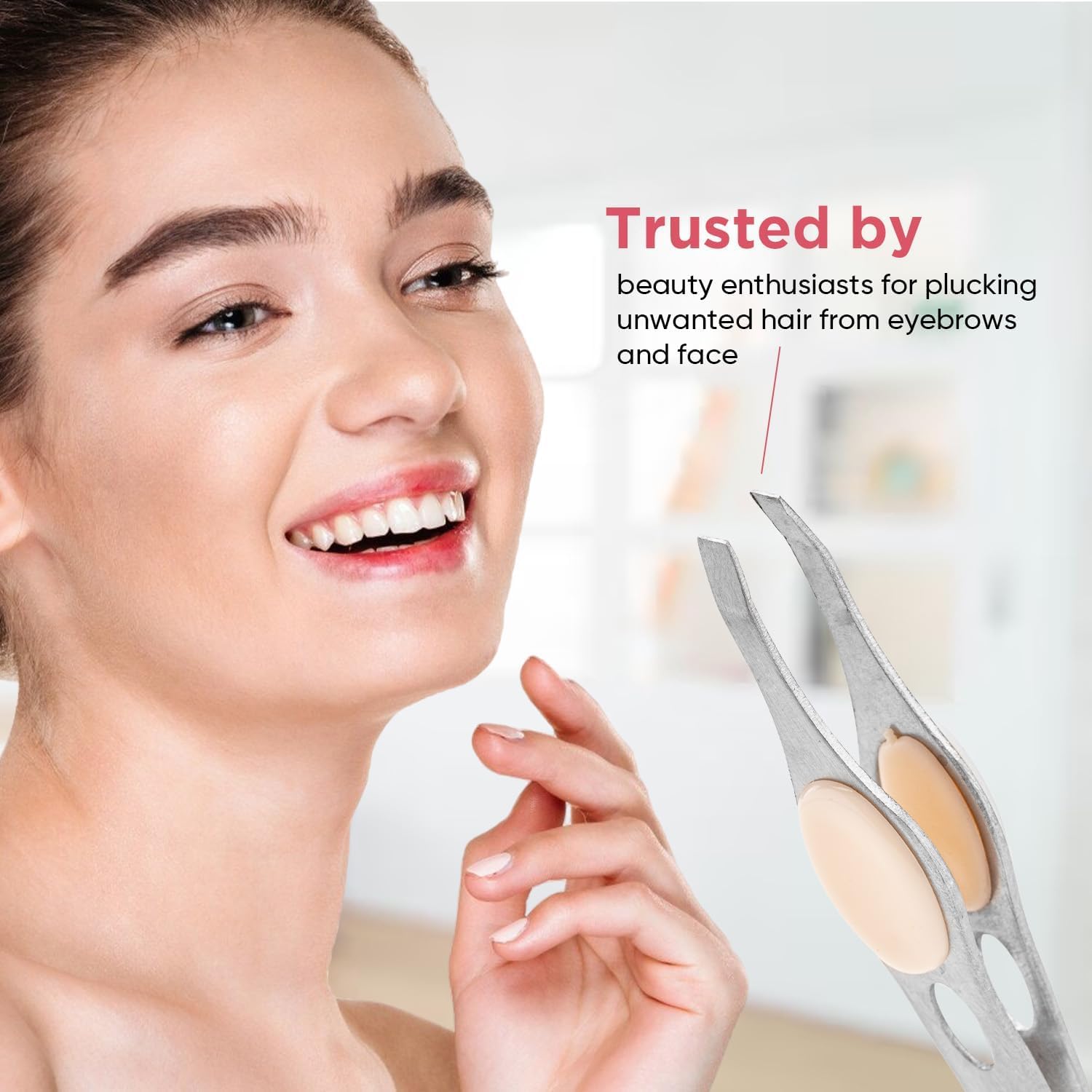 Generic Stainless Steel Tweezers Set of 2, Precision Rustproof Eyebrow & Facial Hair Removal Tool