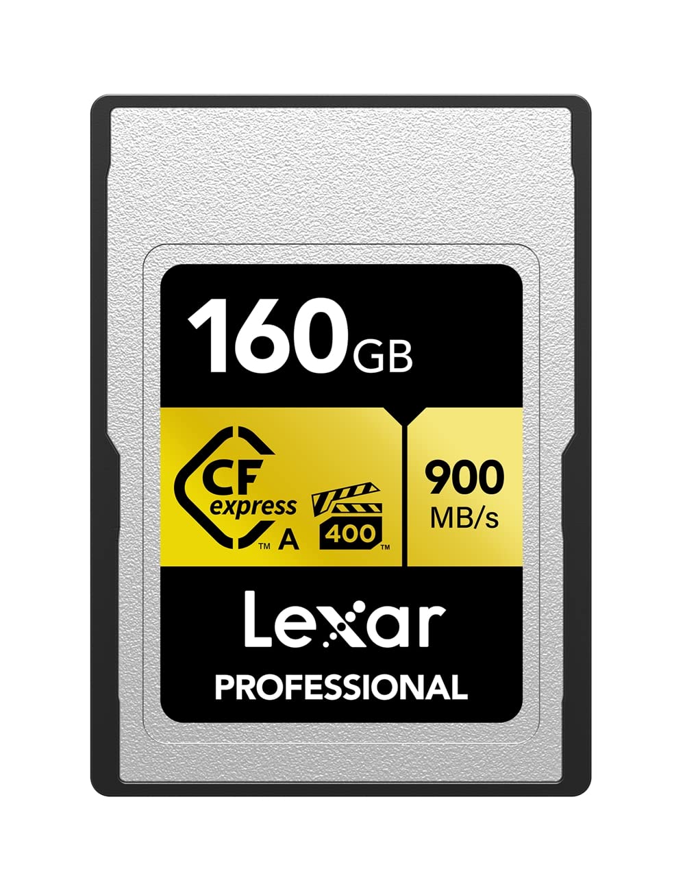 Lexar Professional 160GB CFexpress Type A Gold Series Memory Card, Up to 900MB/s Read, Cinema-Quality 8K Video, Rated VPG 400 (LCAGOLD160G-RNENG)