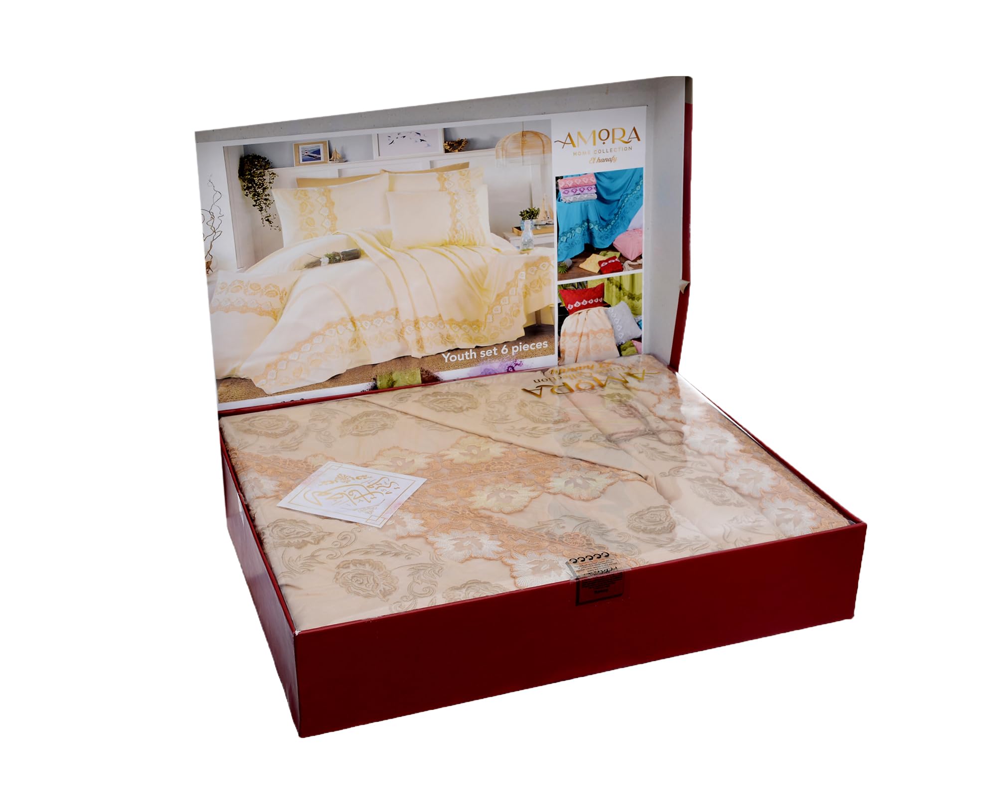  طقم ملايه سرير من Egyptian Textile عباره عن  6 قطع يجمع بين الراحة والأناقة والأسلوب المميز لغرفتك