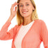 Jamila Women Side Pockets Open Neckline Cardigan