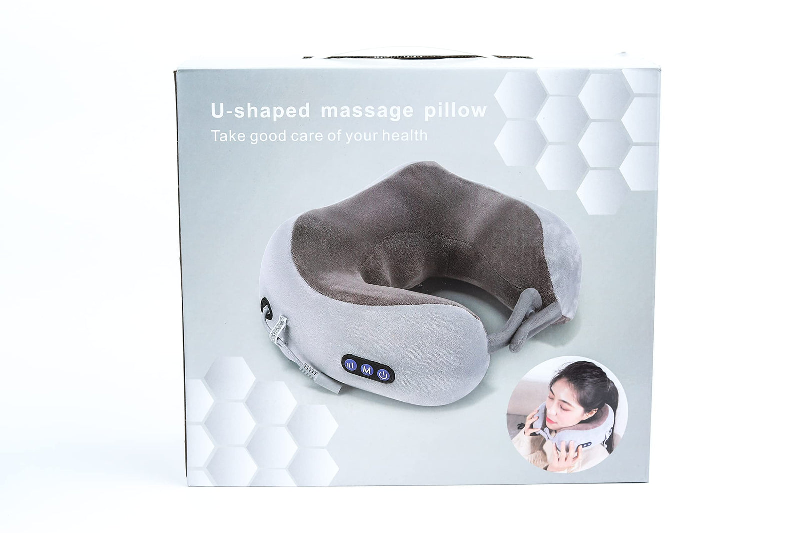 Generic U shaped massage pillow, neck massager vibration neck massage pillow, multifunctional shoulder and neck electric massager for relax muscles fatigue, with 2 chargers & usb - Safqqa Egypt