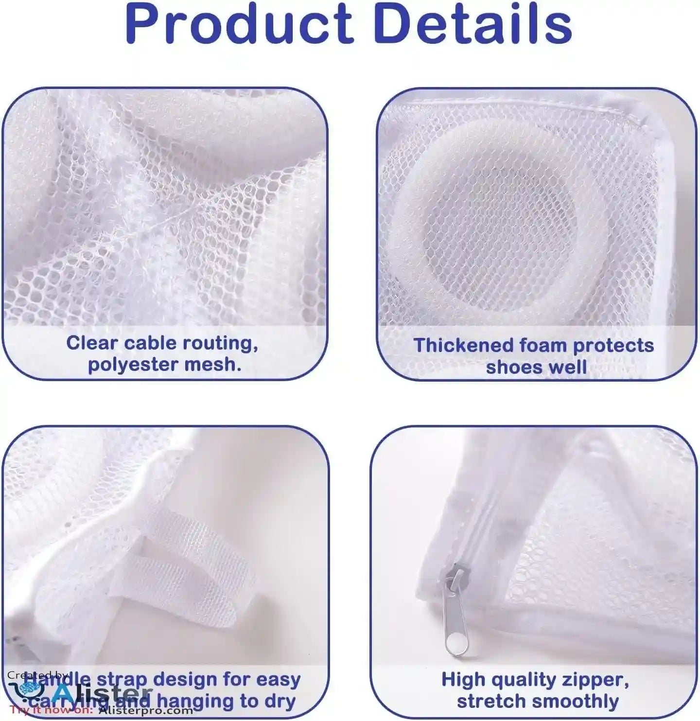 Premium Laundry Bags with Zipper for Storing Dirty Clothes, Suitable for Blouses, Shoes, Socks, Intimate Clothes - Durable Polyester, Best Product Supplier Al-Israa (1)