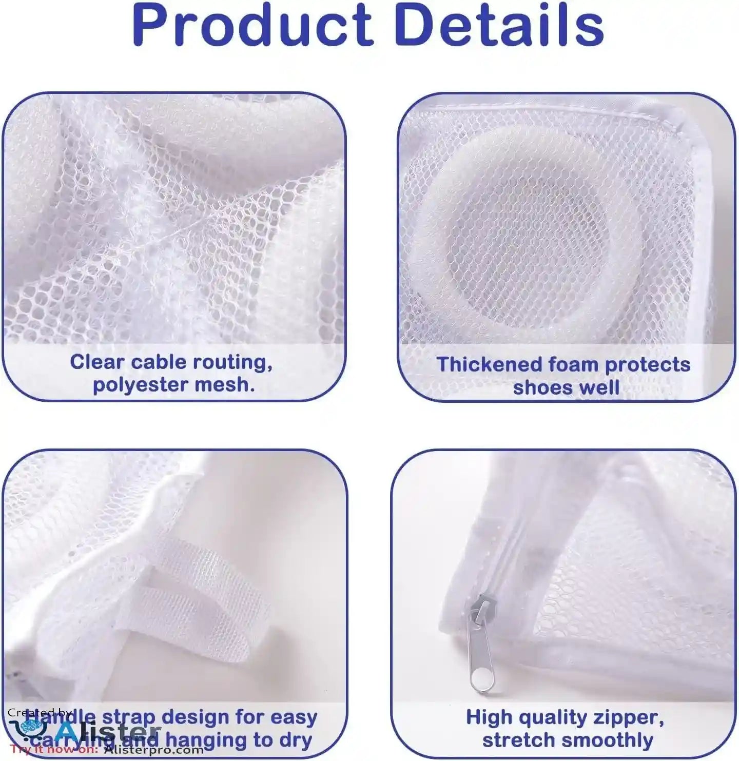 Premium Laundry Bags with Zipper for Storing Dirty Clothes, Suitable for Blouses, Shoes, Socks, Intimate Clothes - Durable Polyester, Best Product Supplier Al-Israa (1)