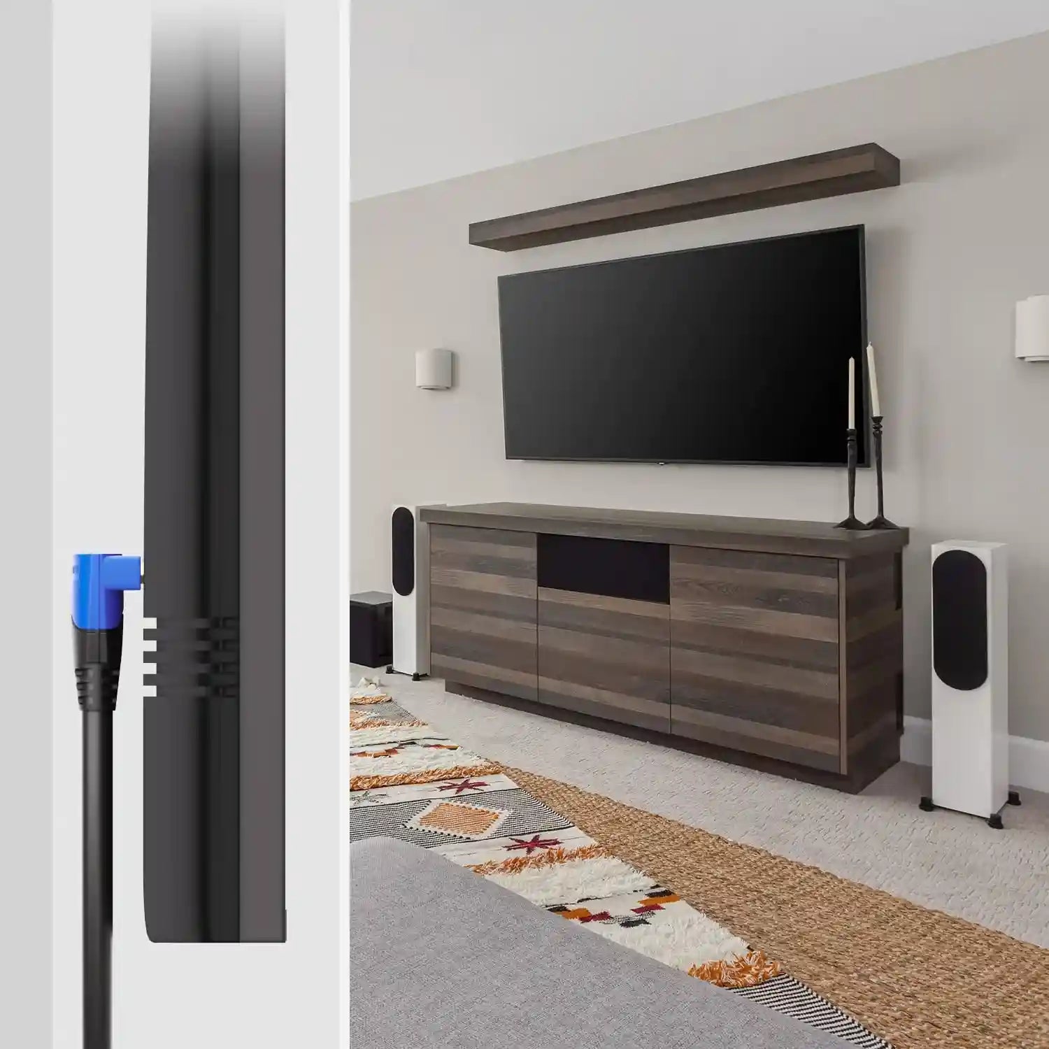 كابل HDMI من كابل دايركت بطول ١ متر وموصل زاوي ٢٧٠ درجة مصمم لنقل الفيديو والصوت بجودة عالية. متوافق مع HDMI 2.0a/b، 2.0، 1.4a، ويدعم دقة 4K عند ٦٠ هرتز – Safqqa Egypt