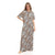 KADY  Zipped Short Sleeves Zebra Long Nightgown For Women,Soft and breathable fabric for maximum comfort.