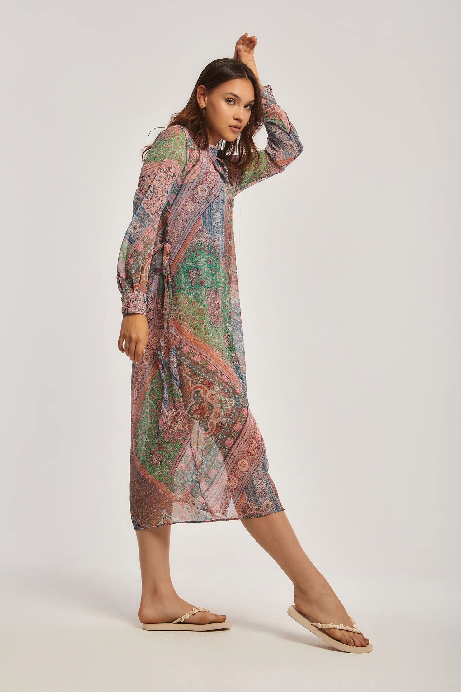 فستان قميص مطبوع نسائي من Dalydress 240-102-3010-96