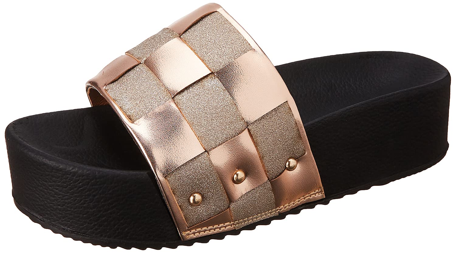 Club Aldo Basket Weave Chunky Sole Slides for Women - Safqqa Egypt