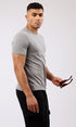 Ravin Heather Medium Grey Short Sleeves Slip On T-Shirt For MEN,Slip-on design for easy wearing.