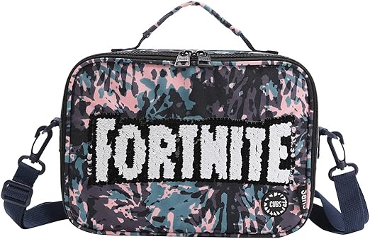 CUBS Classic Lunch Bag with Shoulder Strap - Fortnite Camouflage Design