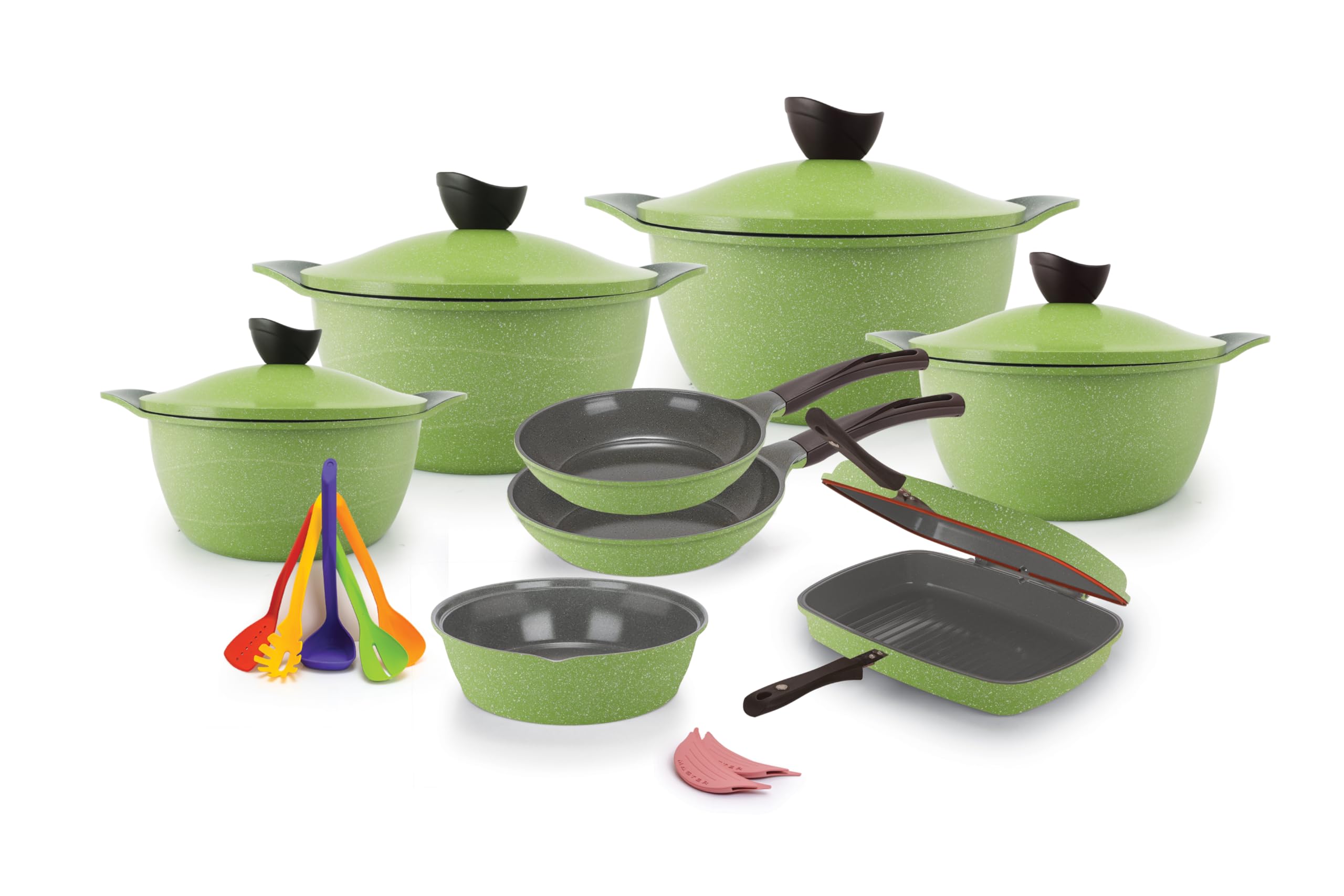 طقم أواني طهي من الجرانيت من ماستر ، 20 قطعة