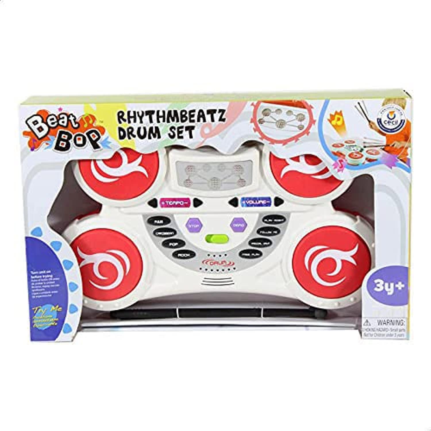 أطلق العنان للمواهب الموسيقية لطفلك مع مجموعة طبول Cecil تم تصميم هذه المجموعة الكاملة للمبتدئين والأطفال الصغار الذين يطمحون لتعلم العزف على الطبول، وتوفر طريقة ممتعة وتفاعلية لتطوير الإيقاع والتنسيق